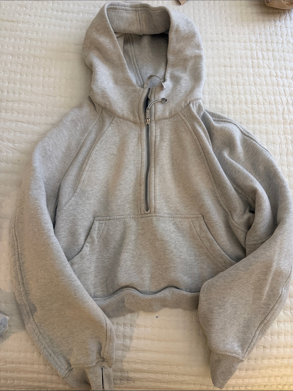 Lululemon Women’s Scuba Classic Gray Half-Zip Hoodie Sweater
